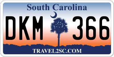 SC license plate DKM366