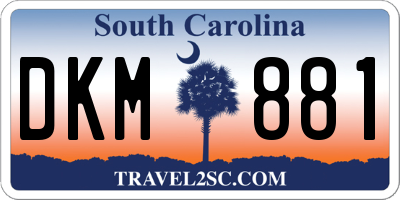 SC license plate DKM881