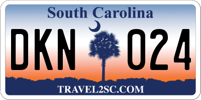 SC license plate DKN024