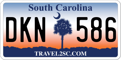 SC license plate DKN586