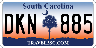 SC license plate DKN885