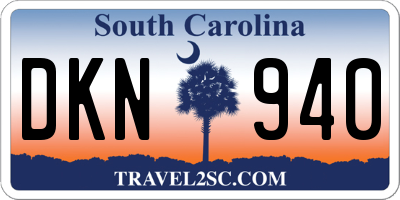 SC license plate DKN940