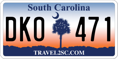 SC license plate DKO471