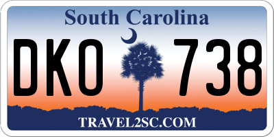 SC license plate DKO738
