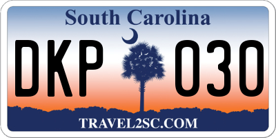 SC license plate DKP030