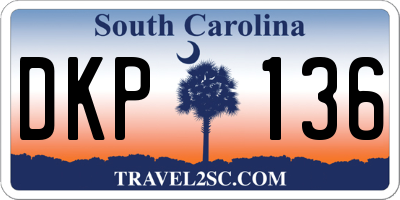 SC license plate DKP136