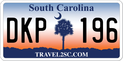 SC license plate DKP196