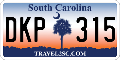 SC license plate DKP315