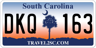 SC license plate DKQ163