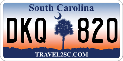 SC license plate DKQ820