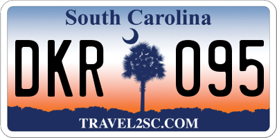 SC license plate DKR095