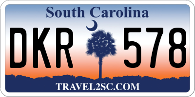 SC license plate DKR578