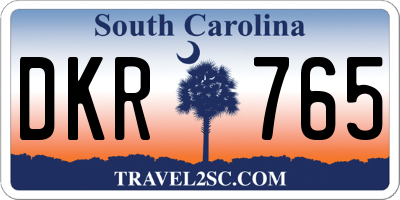 SC license plate DKR765