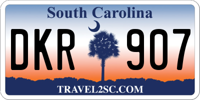 SC license plate DKR907