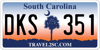 SC license plate DKS351