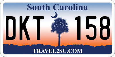 SC license plate DKT158