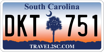 SC license plate DKT751