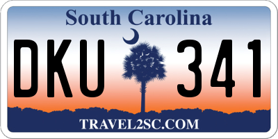 SC license plate DKU341