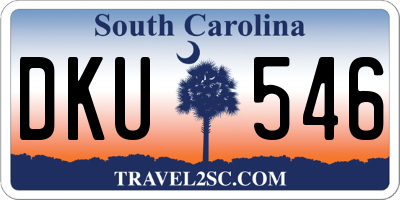 SC license plate DKU546