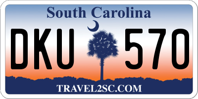 SC license plate DKU570