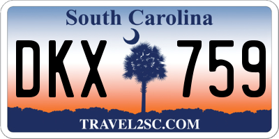 SC license plate DKX759