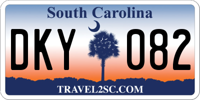 SC license plate DKY082