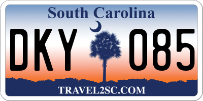 SC license plate DKY085