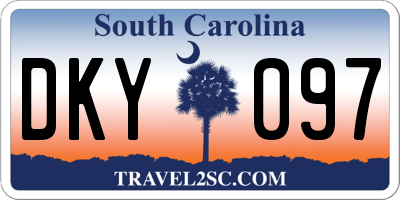 SC license plate DKY097