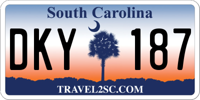 SC license plate DKY187