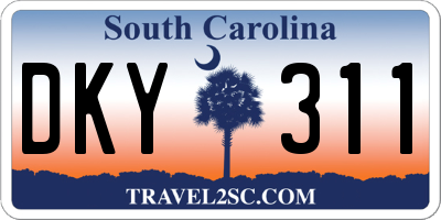 SC license plate DKY311