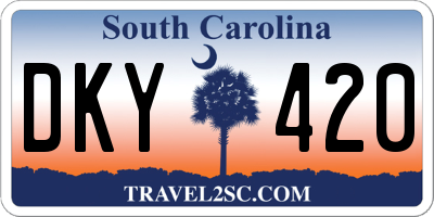 SC license plate DKY420