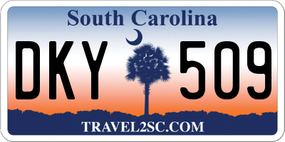 SC license plate DKY509