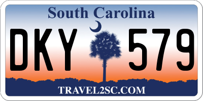 SC license plate DKY579