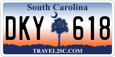 SC license plate DKY618