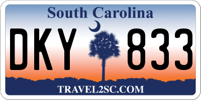 SC license plate DKY833