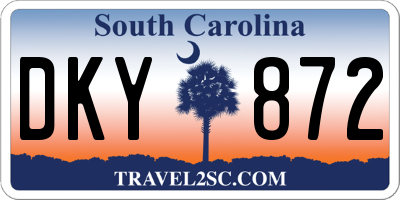 SC license plate DKY872