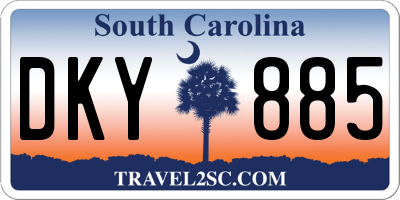 SC license plate DKY885