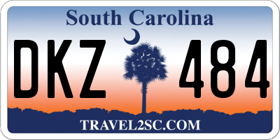 SC license plate DKZ484