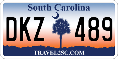 SC license plate DKZ489