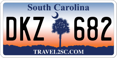 SC license plate DKZ682