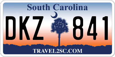 SC license plate DKZ841