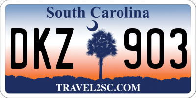 SC license plate DKZ903