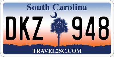 SC license plate DKZ948