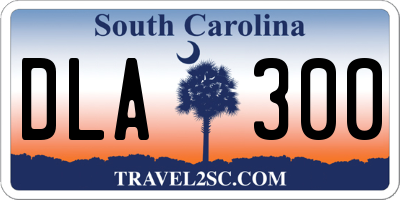 SC license plate DLA300