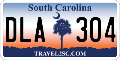 SC license plate DLA304