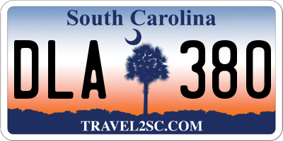SC license plate DLA380