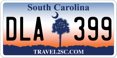 SC license plate DLA399
