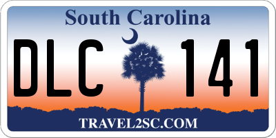 SC license plate DLC141