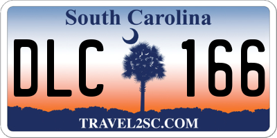 SC license plate DLC166