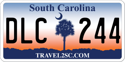 SC license plate DLC244